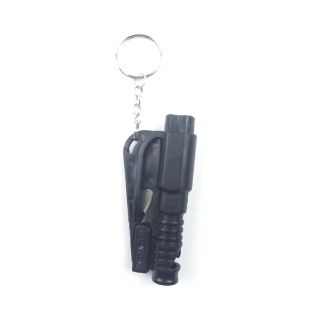3 in 1 Emergency Mini Safety Car Emergency Hammer Bus Escape Tool Key Chain Rescue Glass Breaker 75 * 35mm