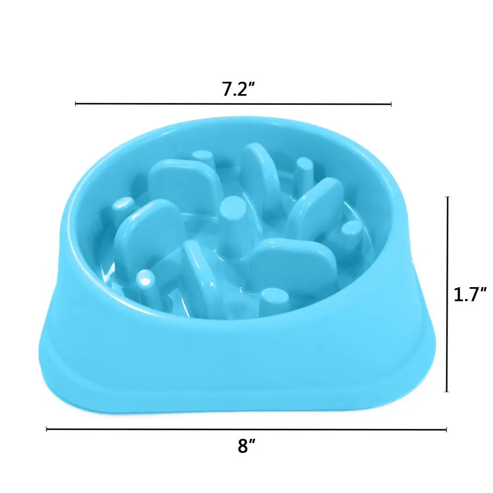 Новинка, 1 шт., питатель для собак, медленная подача, анти дроссель, анти-заглатывание, миска для собак, прочная АБС-пластик, здоровая чаша кормушка для пищи, 3 цвета, товары для домашних животных