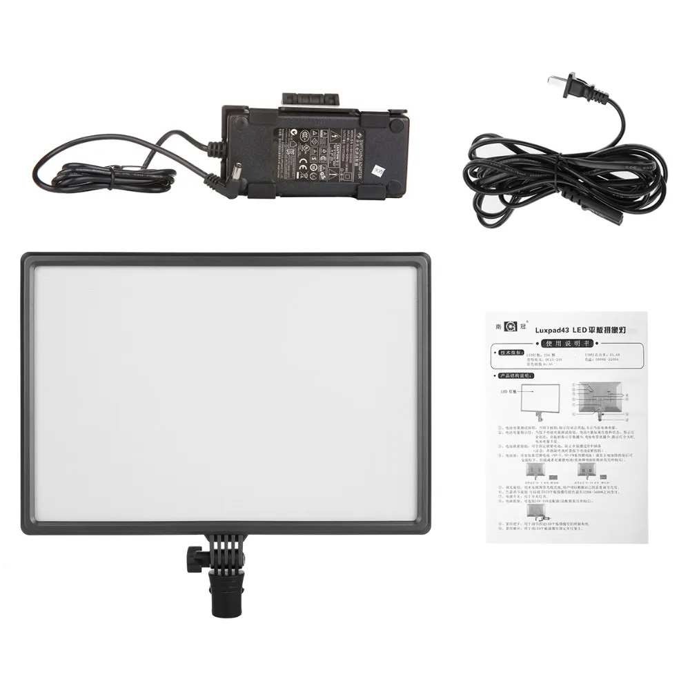 FlimLuxpad43 Ra95 светодиодные чипы видео свет + адаптер питания переменного тока