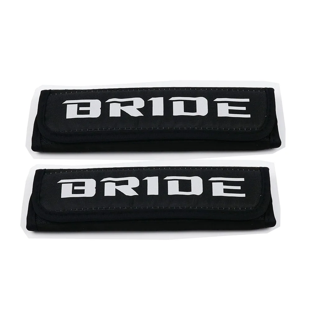 JDM стиль невесты предохранительный ремень безопасности Чехол наплечный ремень колодки для сиденье гоночного автомобиля ремень - Название цвета: Черный