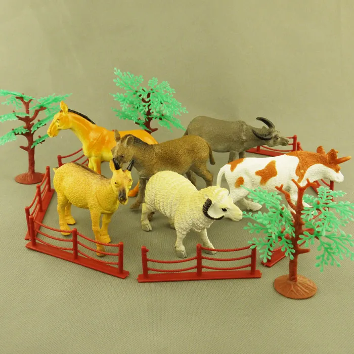 Plastic simulation farm animal dairy cow goat sheep buffalo mule model