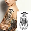 japanese samurai tattoos black sketches tattoo designs temporary tattoos for men arm sleeve shoulder temporary tattoo sticker ► Photo 3/6