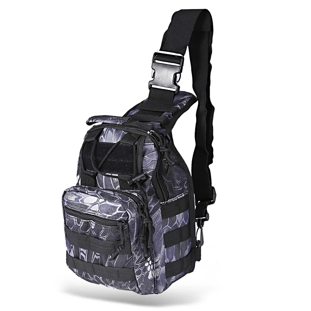 Outlife 600D открытый мини слинг плеча военный рюкзак Кемпинг Molle тактический рюкзак армейский походный Камуфляж охотничья сумка - Цвет: black python