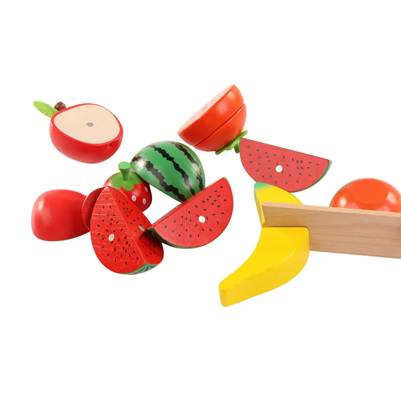 Logwood/игровой набор для резки фруктов, кухонный фруктовый Детский обучающий Обучающий набор, ролевые игры, овощи, еда, детский подарок