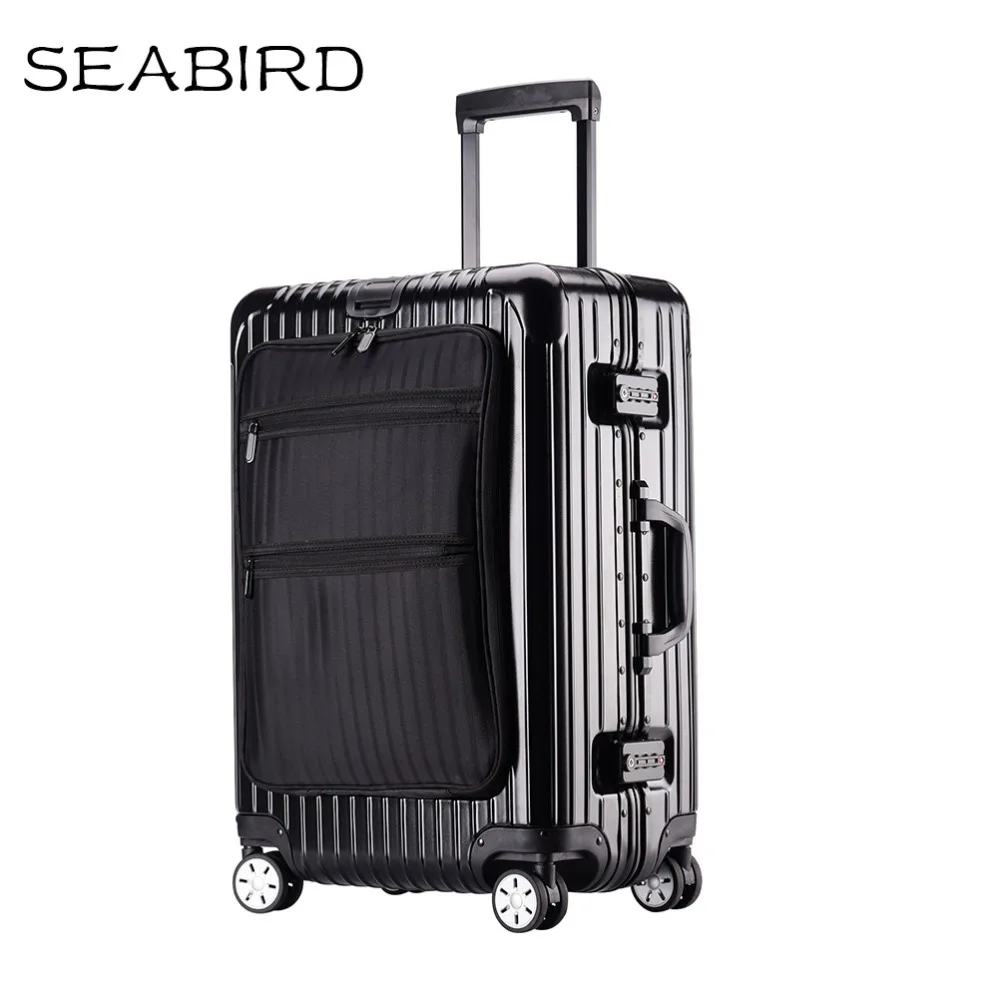 

SEABIRD 20"24"26"28 inch Aluminum frame travel luggage carry on box pull rod suitcase trolley suitcase rolling luggage