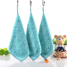 

Muti-function super soft Microfiber Cartoon Rabbit Baby Kid Bathroom Hand Face Towels with Hanging Loop