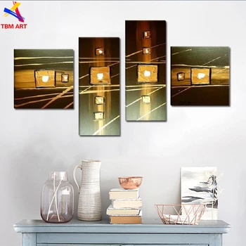 

TBM ART Textured 4PCS Mix Color Large Abstract Handmade Modern Canvas Oil Painting Wall Art Gift No Framed Home Decor JYJLV170