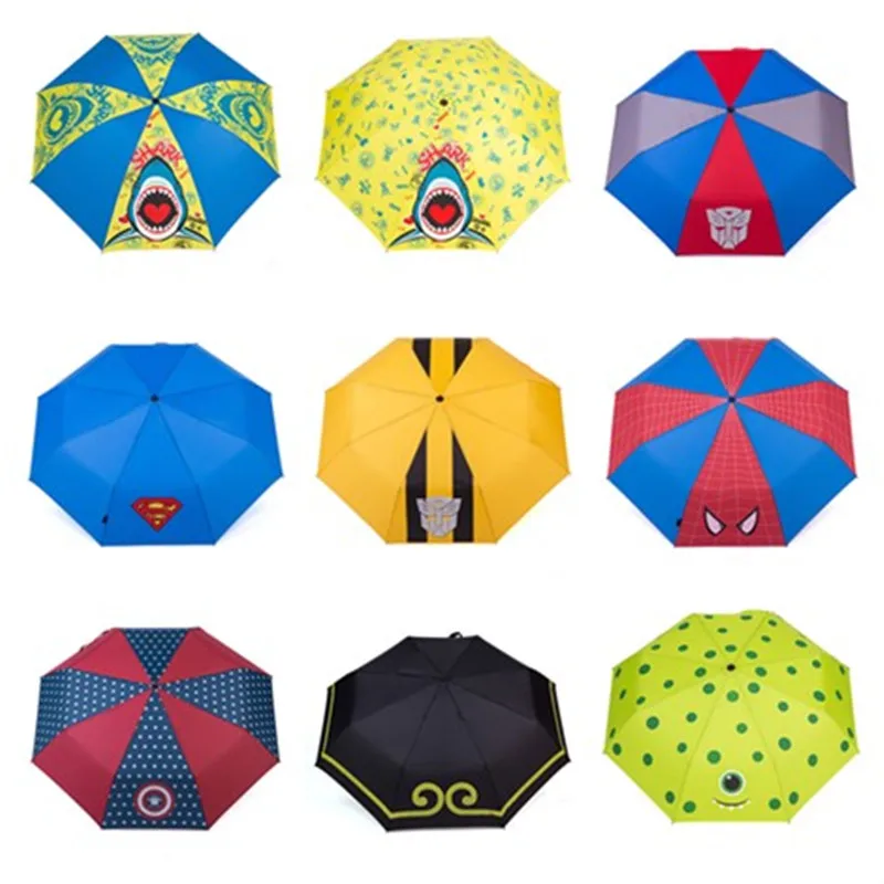 

Cool Super Hero 3-folding Manual Rain Umbrella Kids Boys Plegable Paraguas Children Parapluie Fashion Umbrellas-07