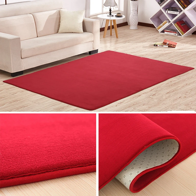 Modern Solid Color Living Room Bedroom Rug Carpets For Living