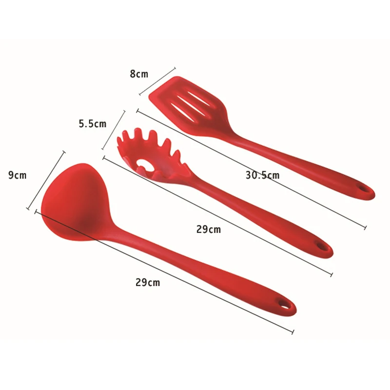 New Design Kitchenware Silicone Heat Resistant Kitchen Cooking Utensils Non-Stick Baking Tool Cooking Tool Sets Cookware Set