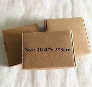 

50pcs/lot Kraft Paper Gift Packing 10.4*5.7*3cm Carton Exquisite Box Boutique Boxes Handmade soap Aircraft box