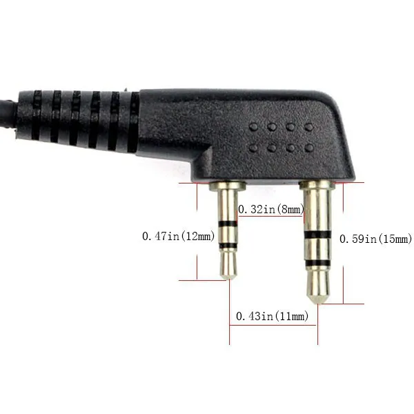 Retevis K-316 D Форма 2Pin Ушные крючки микрофон гарнитуры для Kenwood Retevis H777 Baofeng UV-5R Walkie Talkie C9031