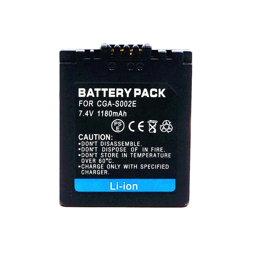 

WHCYonline 1180mAh DMW-BM7 CGR-S002E CGA-S002E CGA-S002 BM7 CGA S002 Camera Battery For Panasonic DMC-FZ10 FZ15 FZ2,3,4,5 FZ20