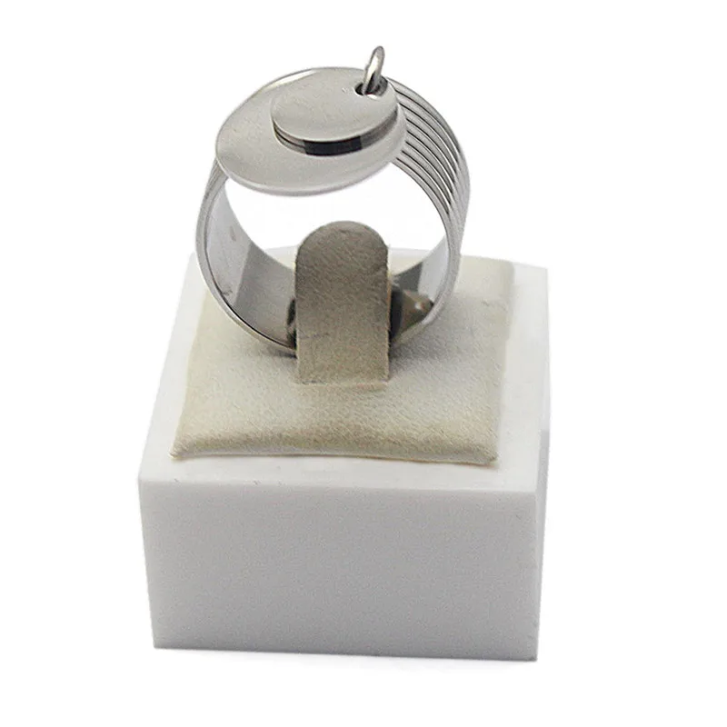 Нержавеющая сталь тег кольцо с подлинной Кристалл Rhinestone Шарм эксклюзивные специальные серебряное обручальное кольцо для Для женщин подарок на день рождения