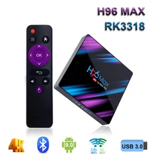 H96 MAX Smart tv box 9,0 Rockchip RK3318 32 GB/64 GB Android tv box 2,4/5,0G WiFi Bluetooth 4,0 4 K 3D ip tv Android box