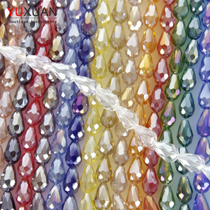 

Chinese Top A Grade Quality 300pcs 4x6mm 6x8mm 8x11mm 10x15mm Faceted Teardrop Crystal Glass Quartz Drop Bead for Jewelry Making