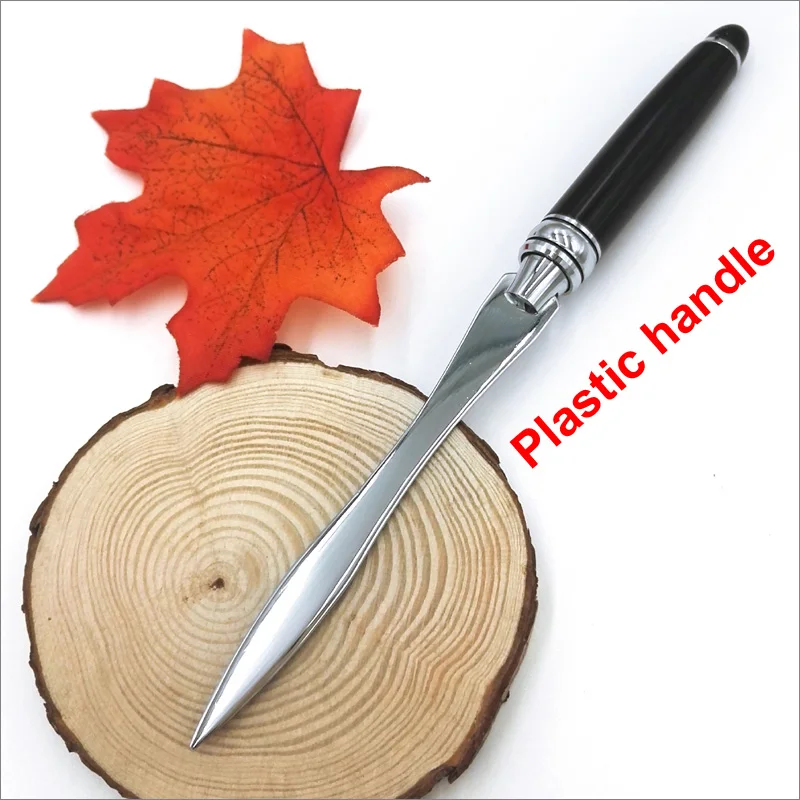 Wood Handle Letter Opener Stainless Steel Letter Opening Cut Paper Split File Envelopes for School Student Stationery