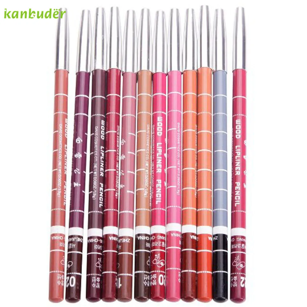 

Beauty Gril 12pcs/lot Women's Professional Makeup Lipliner Waterproof & Long Lasting Lip Liner Pencil Set 15cm Aug 10