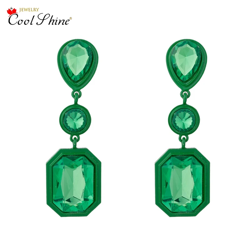 Coolshine женские акриловые Bijoux Серьги массивные классические капли воды Висячие