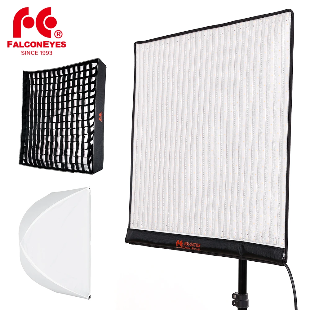 

FalconEyes RX-24TDX 150W 3000K-5600K Color Temperature Rollable Cloth LED Fill-in Light Lamp Studio Video Lighting Panel Softbox