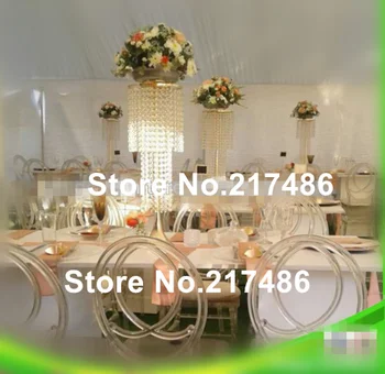 

tall and large new style crystal candlestick wedding flower stand centerpieces for event decor