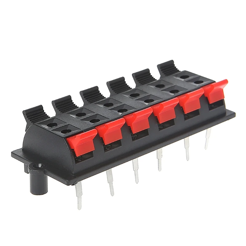 Block Plate Stereo Speaker Terminal 12 Way 2 Row Push Release Connector Strip