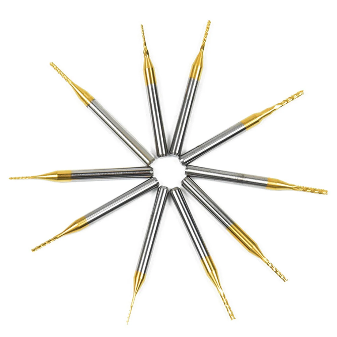 1pcs Titanium Coated End Mill Cemented Carbide CNC Milling Cutters