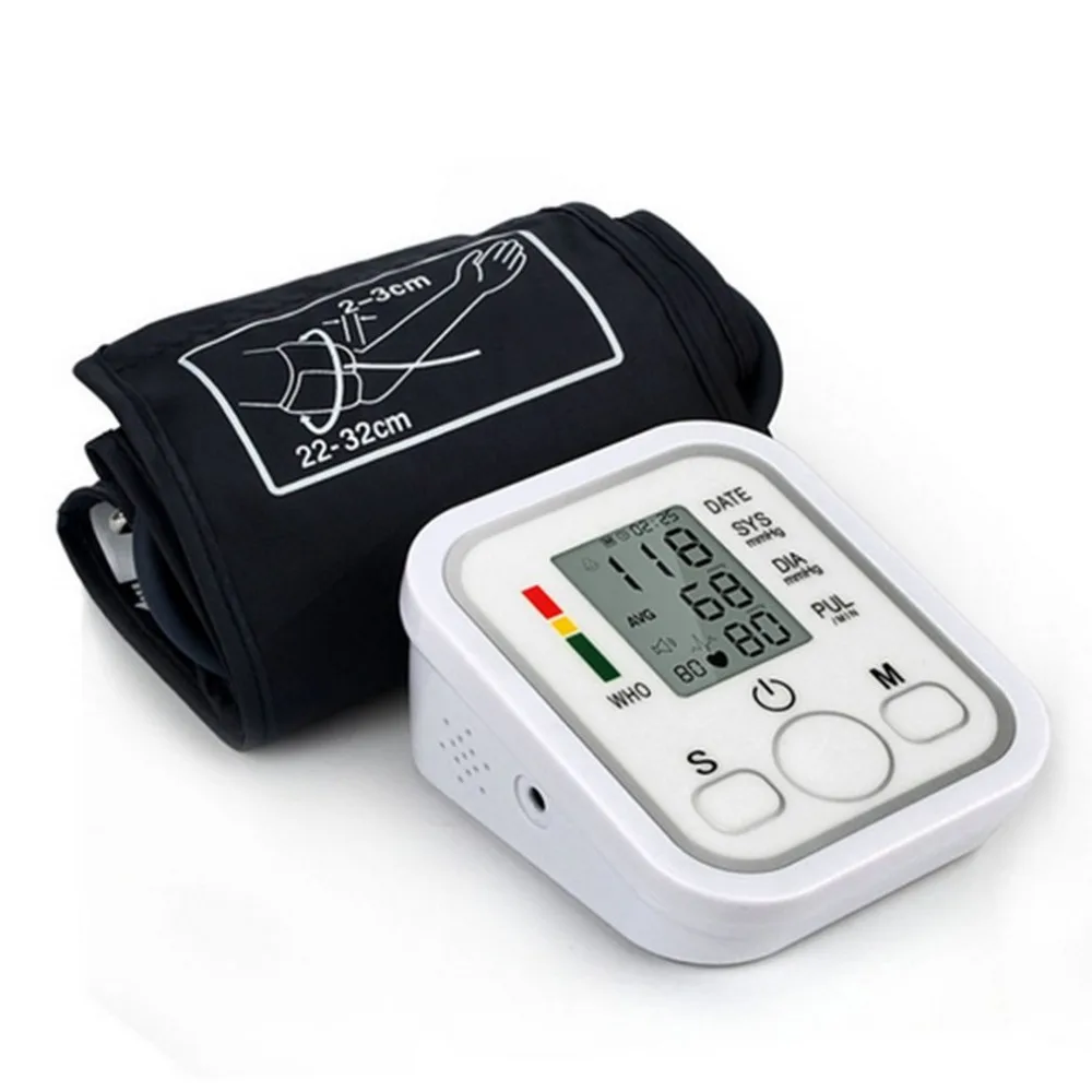

Blood Pulse Pressure Monitor Arm Type Electric Voice Tonometer Meter Health Care 99 Memory Sets Household Sphygmomanometer