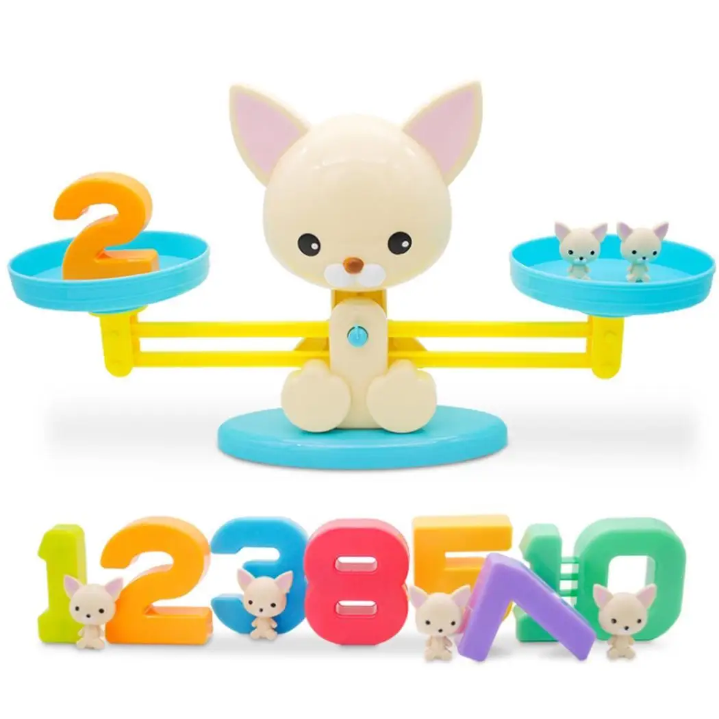 

Math Number Balancing Scale Animal Figure Learning Casual Kids Education Balance Set Above 5 Years Toys