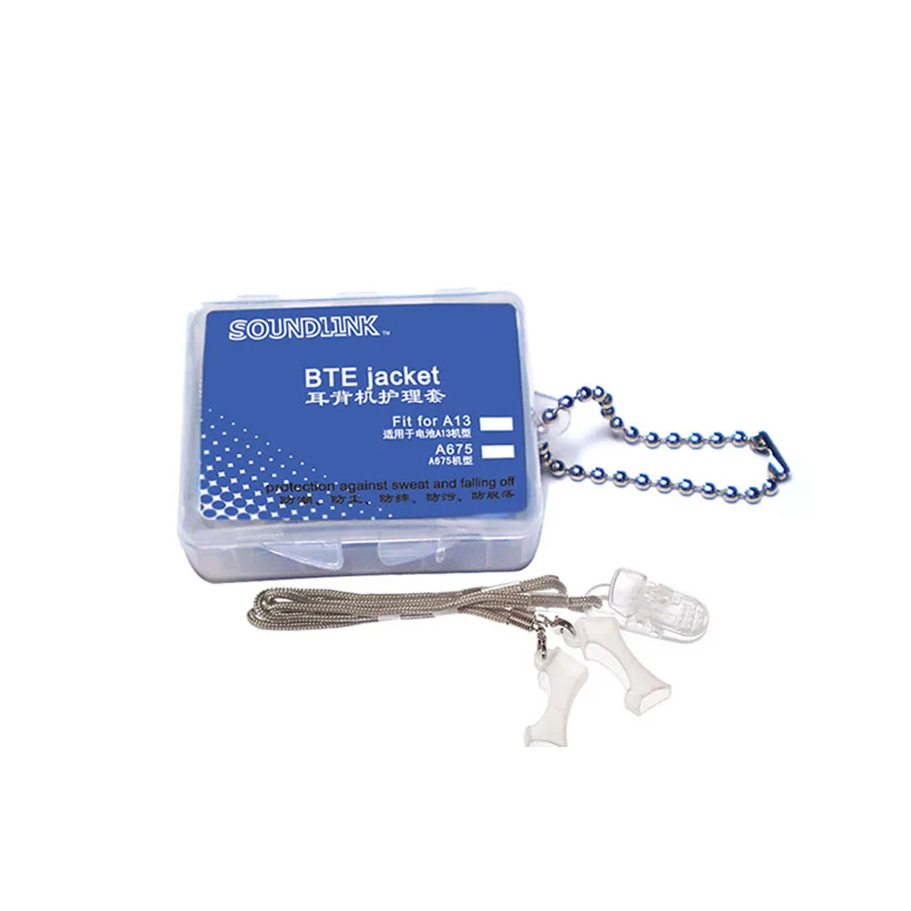 

BTE Hearing Aid Protector Protective Sleeves Holder Cover Clip Jacket for 13# and 675# Hearing Aids