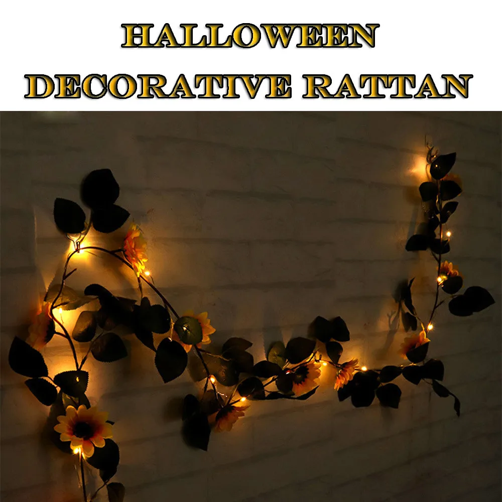Halloween 1 8m Led Lighted Fall Autumn Pumpkin Maple Leaves