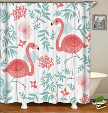 Kiwiberry Longer Flamingos Bathtub bathroom Shower Curtain Fabric Liner with 12 Hooks 72Wx80H inch Waterproof and Mildewproof Kiwiberry Longer Flamingos Bathtub bathroom Shower Curtain Fabric Liner with 12 Hooks 72Wx80H inch Waterproof and Mildewproof