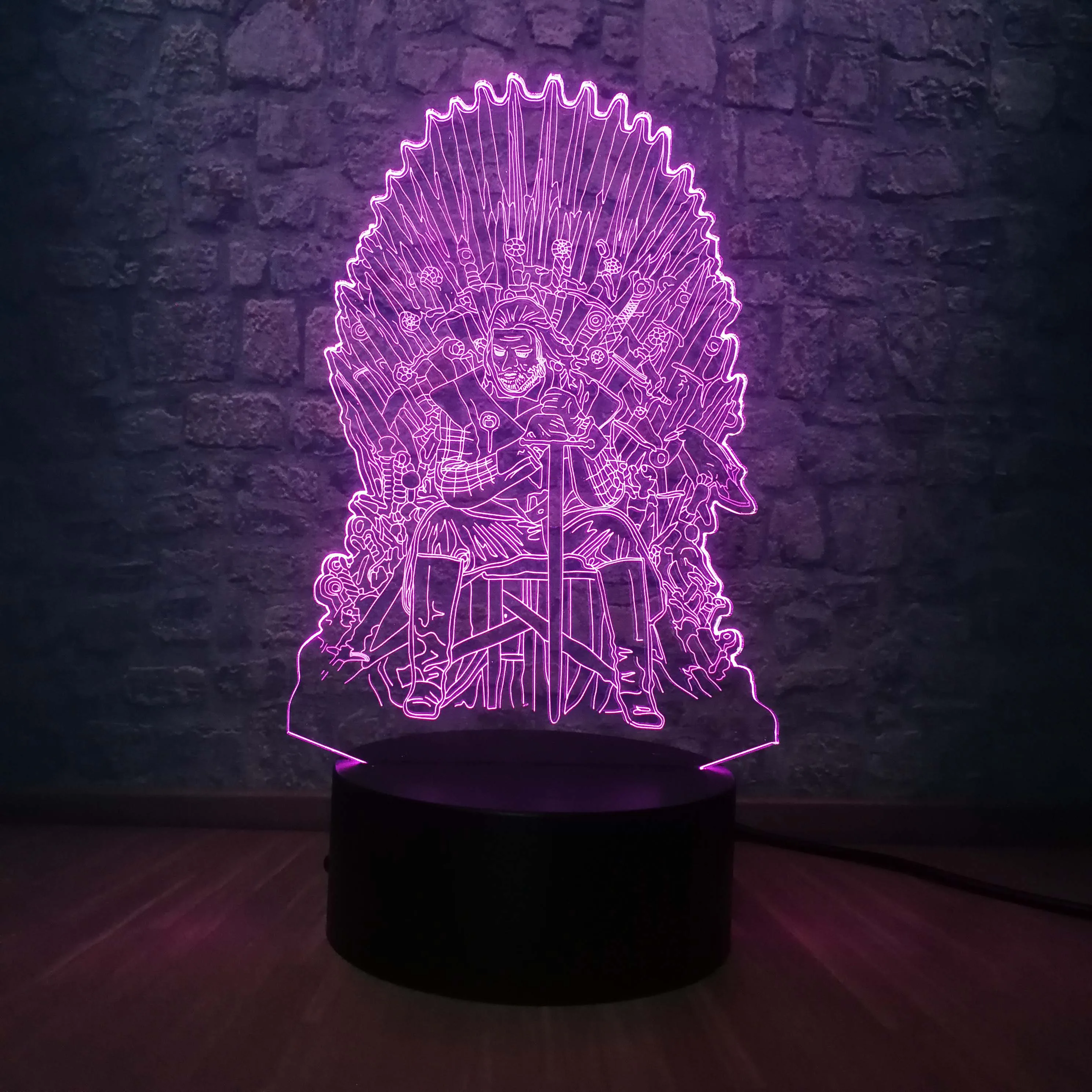 3D ночной Светильник Игра престолов Eddard Stark Throne A Song of Ice And Fire акриловый