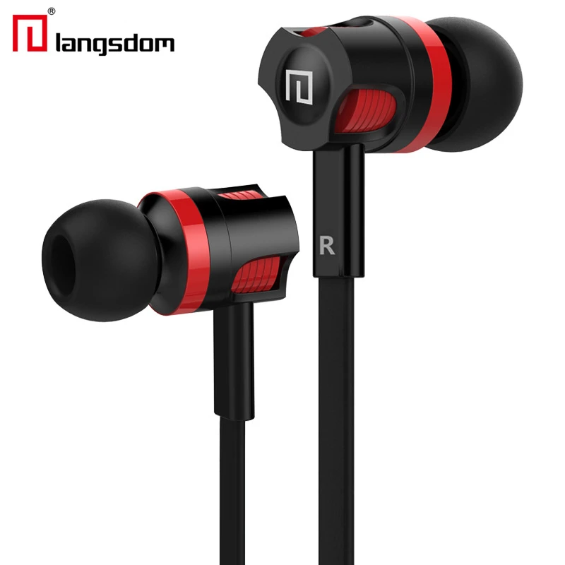  Original Langsdom JM26 Stereo Earphone Headphone Headsets Bass Earbuds with mic for iPhone xiaomi mobile phone 
