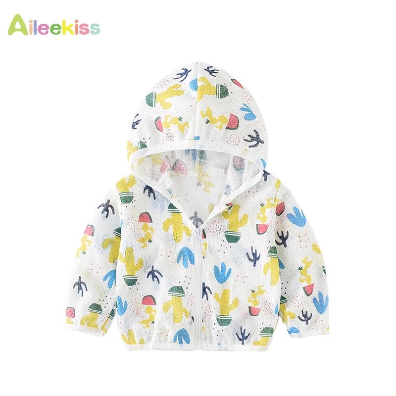 Sun Protection Clothes Summer Sunscreen Casual Funny Baby Outerwear Kids Hooded Children Boys