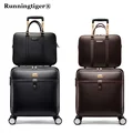 Luxus Koffer Set Männer frauen Reise Gepäck Wasserdichte PVC leder Box Rad 16 "20" 24 "zoll roll trolley reisetaschen-in Rollgepäck aus Gepäck & Taschen bei