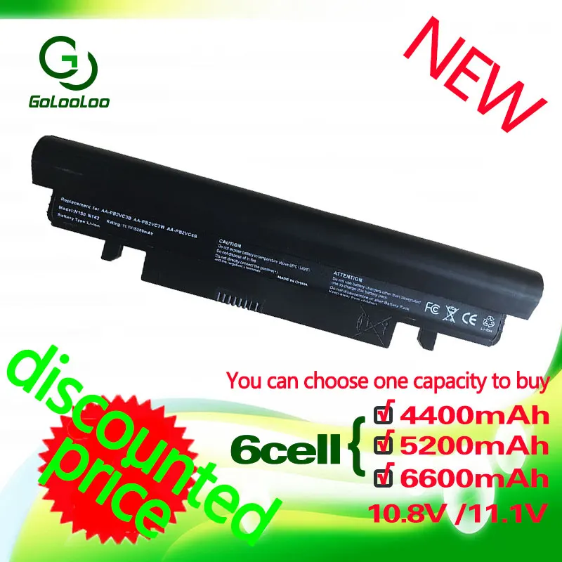 Golooloo 11 1 V Батарея для SAMSUNG AA PB2VC3B PB2VC6B PB2VC6B/E PB2VC6W PL2VC6B NP N148 N150 NT N150|4400mah battery|battery 44battery a |