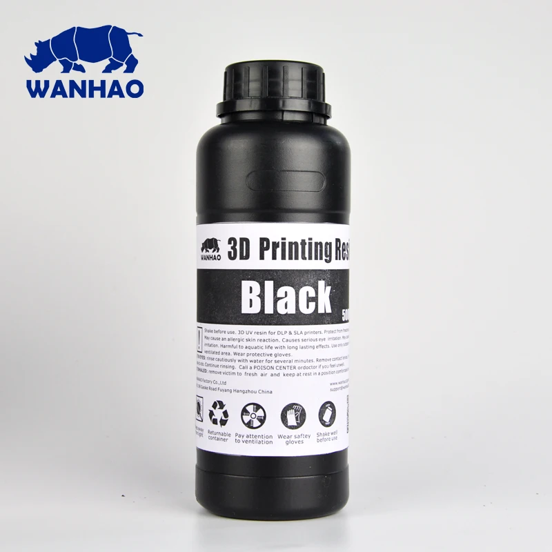Wanhao Смола UV 405nm Фотополимерная смола для DLP 3D принтера D7 500 мл/бутылка|photopolymer resin|3d