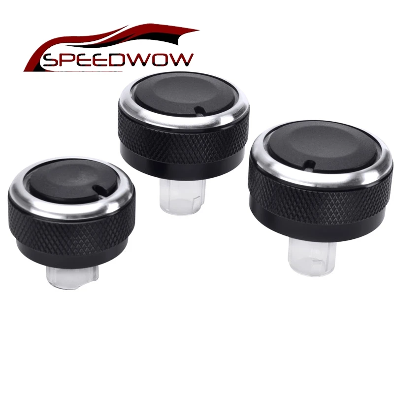 SPEEDWOW 3pcs/lot Aluminum Switch Knobs Fit Air Conditioning Knob Cover