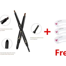 3 in1 воздушной подушке Триада карандаши для бровей Водонепроницаемый длительный коричневые пигменты татуировка бровей Макияж Eye Brow Powder косметический