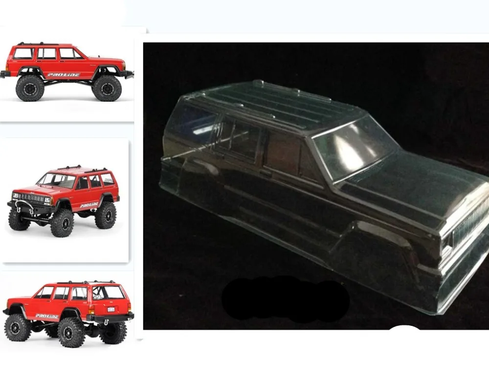 

1/10 scale RC Rock Cralwer Cherokee Clear Body SCX10 AXIAL AX90035 AX90027 Jeep Body 300mm disrance