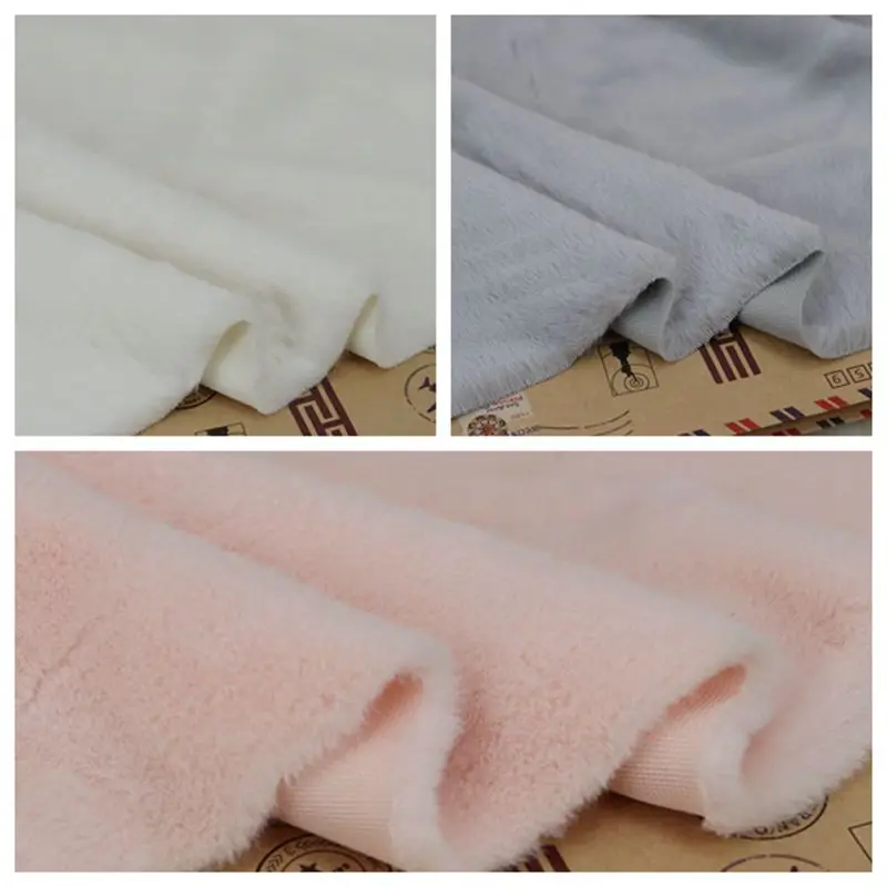 Импортированная из Южной Кореи короткая плюшевая неглубокая пудра, бледно-серый мягкий бархат, осенняя одежда, воротник пальто, ткань ручной работы