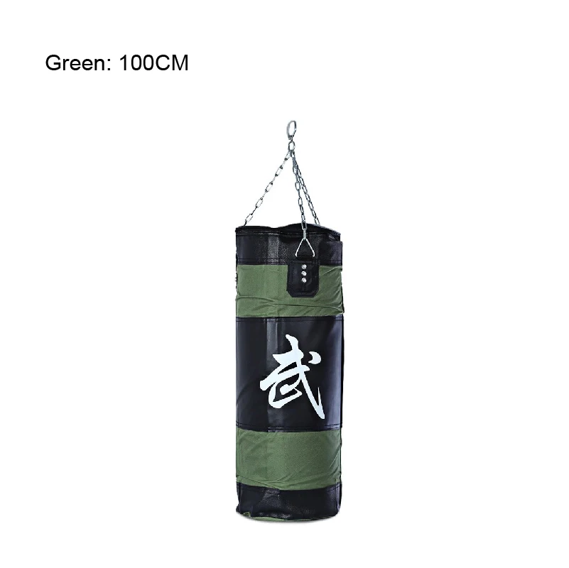 ZOOBOO 60-100 см боксерские песочницы ударные падение пустые пробивая мешок с цепью и крюком Муай Тай ММА тренировочный удар цель - Цвет: 100 cm Army Green