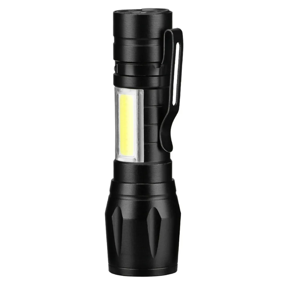 2019 mini riding waterproof flashlight zoom XPE Q5 core LED pocket clip 14500AA flashlight light usb rechargeable light 40J19 (7)