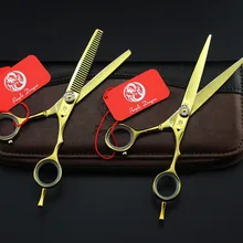 516#5,5 ''бренд фиолетовый дракон Топ Парикмахерские ножницы 440C Парикмахерская домашний салон ножницы для стрижки Thinning ножницы для волос