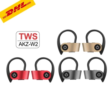 

True Wireless Earhook TWS5.0 Sports Earphone AKZ-W2 Music Stereo Ear Hook Earbuds For IPhone X 7/8/X Samsung S10 S10+ VS I20 I30