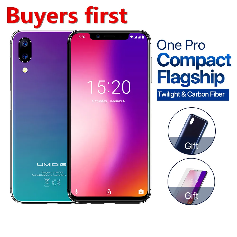 

2018 UMIDIGI ONE PRO 19:9 5.9"FHD mobile phone 4GB+64GB Android 8.1 Helio P23 Octa Core 12MP 4G NFC Wireless Charging smartphone