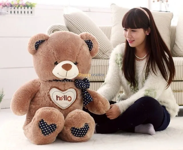 Fancytrader 2014 New Arrival 43'' 110 cm Giant Hugging Hearting Plush Stuffed Bear Free Shipping FT90097  (4)