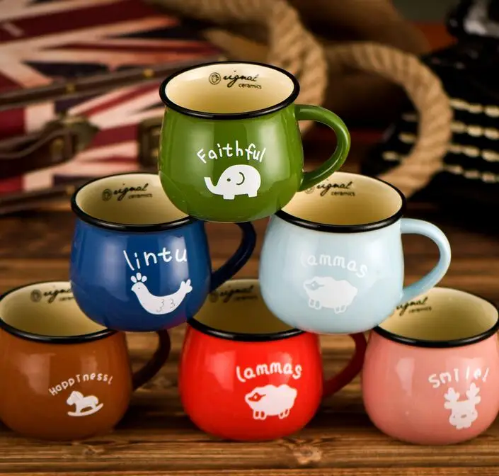 

Creative Ceramic Coffee Breakfast Milk Water Mug Porcelain Cup Home Drinkware Unique Gift