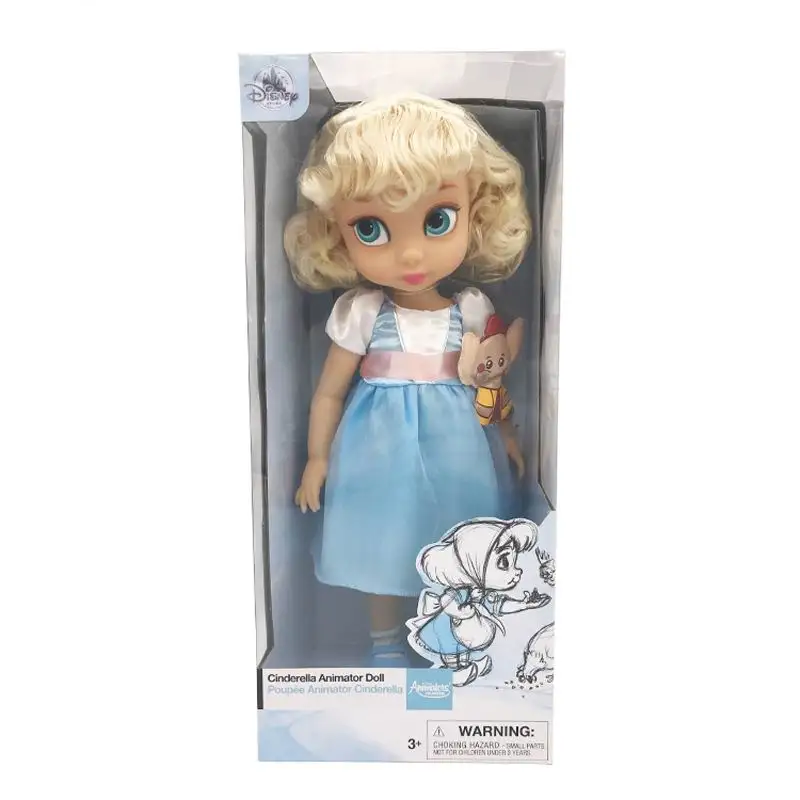 Оригинальная кукла Дисней 33 см, настоящая кукла принцессы Эльзы и Анны из мультфильма «Холодное сердце», Снежная королева, детские игрушки для девочек, подарок на день рождения и Рождество - Цвет: Cinderella with box